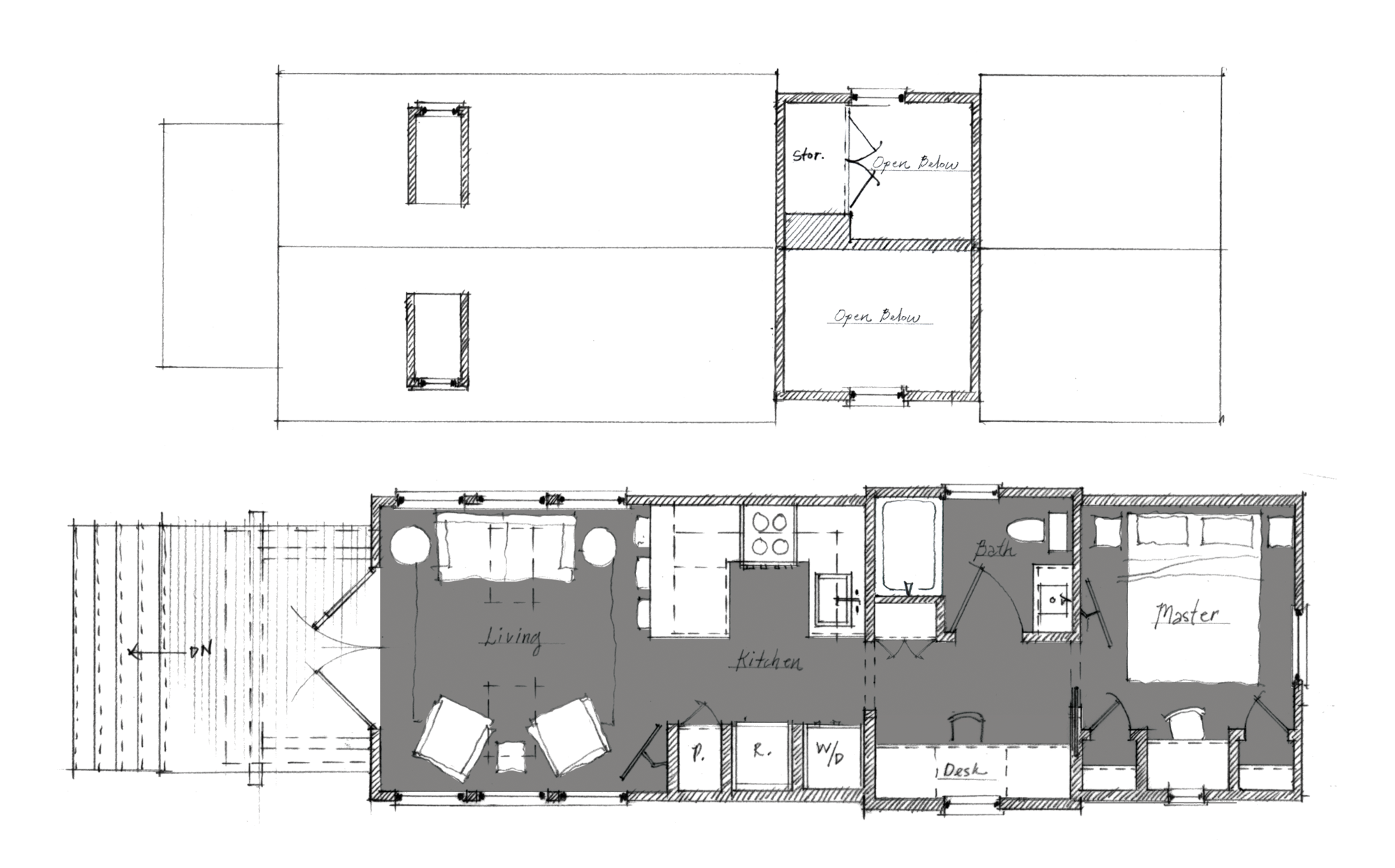 Low Country Floorplan Sketch